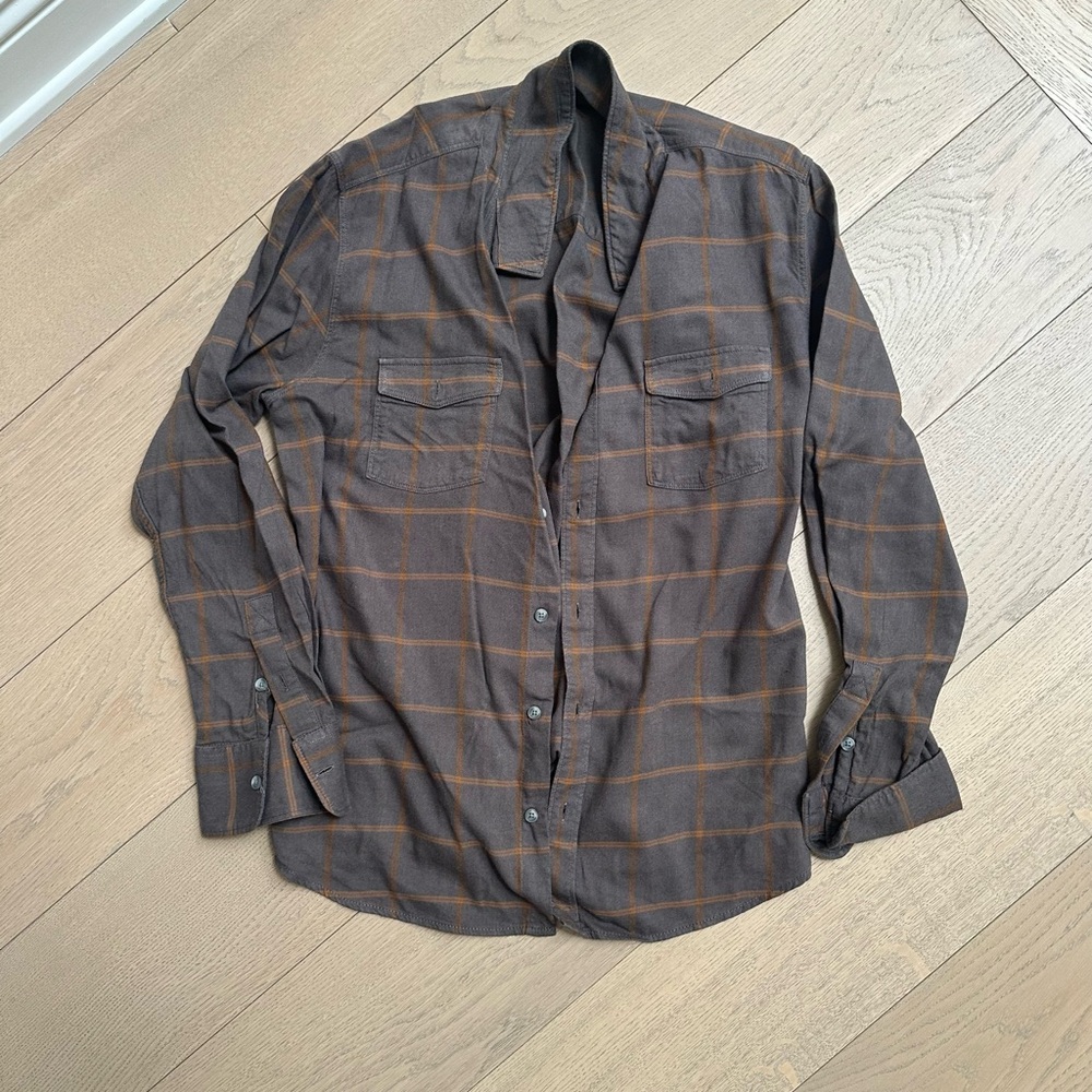 PAIGE Brown Plaid Men's Shirt